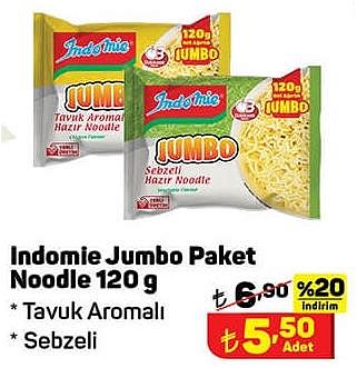 Indomie Jumbo Paket Noodle Çeşitleri 120 g image