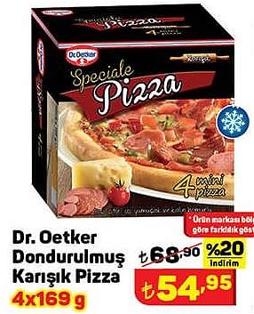 Dr. Oetker Dondurulmuş Karışık Pizza 4x169 g image