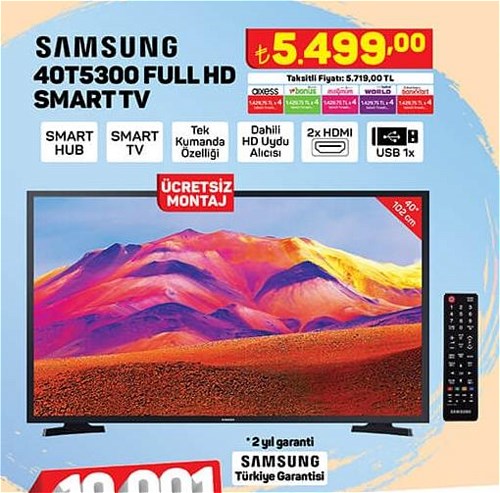 Samsung 40T5300 Full HD Smart Tv image