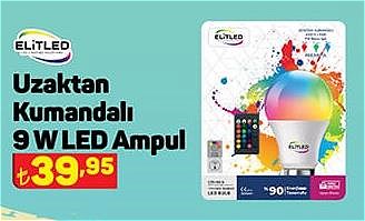 Elitled Uzaktan Kumandalı 9W Led Ampul image