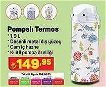 Pompalı Termos 1,9 L image