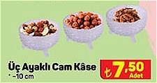 Üç Ayaklı Cam Kase 10 cm image