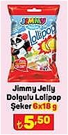 Jimmy Jelly Dolgulu Lolipop Şeker 6x18 g image