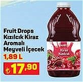 Fruit Drops Kızılcık Kiraz Aromalı Meyveli İçecek 1,89 L image