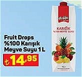 Fruit Drops %100 Karışık Meyve Suyu 1 L image