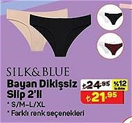 Silk&Blue Bayan Dikişsiz Slip 2'li image