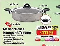 Hascevher Mermer Desen Karnıyarık Tenceresi 26 cm image