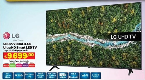 LG 50UP77006LB 4K Ultra HD Smart Led Tv image