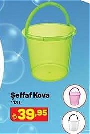 Şeffaf Kova 13 L image