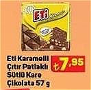 Eti Karamelli Çıtır Patlaklı Sütlü Kare Çikolata 57 g image