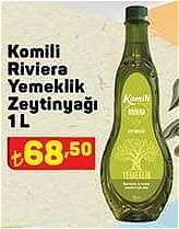 Komili Riviera Yemeklik Zeytinyağı 1 L image