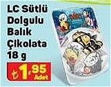 LC Sütlü Dolgulu Balık Çikolata 18 g image