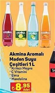 Akmina Aromalı Maden Suyu Çeşitleri 1 L image