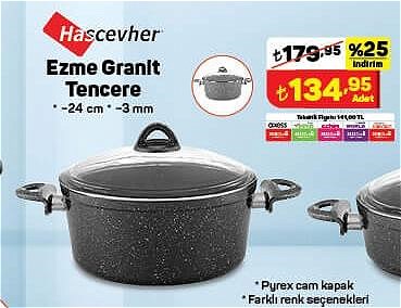 Hascevher Ezme Granit Tencere 24 cm image