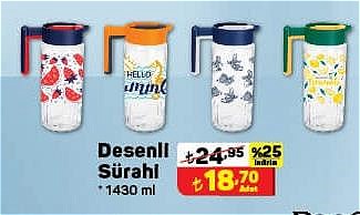 Desenli Sürahi 1430 ml image