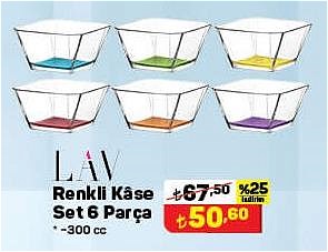 Lav Renkli Kase Set 6 Parça image
