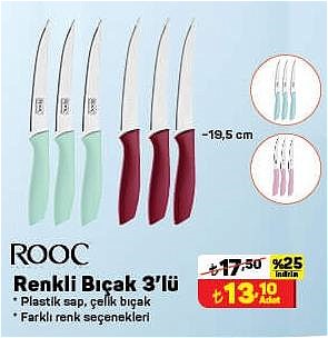 Rooc Renkli Bıçak 3'lü image