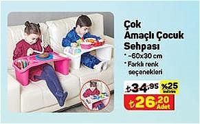 Çok Amaçlı Çocuk Sehpası 60x30 cm image