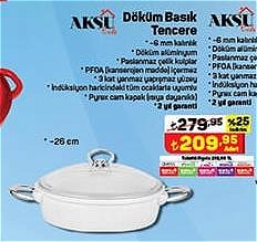 Taç Döküm Basık Tencere 26 cm image