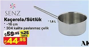Senz Kaçerola/Sütlük 16 cm image