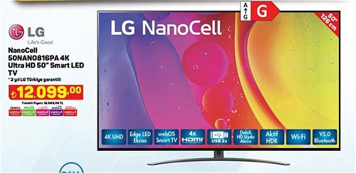 LG NanoCell 50NANO816PA 4K Ultra HD 50 inç Smart Led Tv image