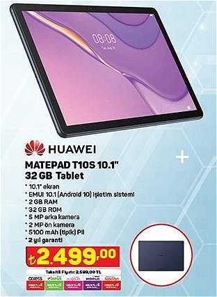 Huawei Matepad T10S 10.1 inç 32 GB Tablet image