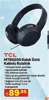 TCL MTRO200 Kulak Üstü Kablolu Kulaklık image