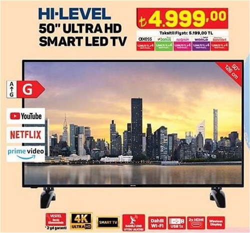 Hi-Level 50 inç Ultra HD Smart LED TV image