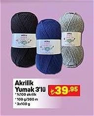 Akrilik Yumak 3'lü 100 g/300 m image