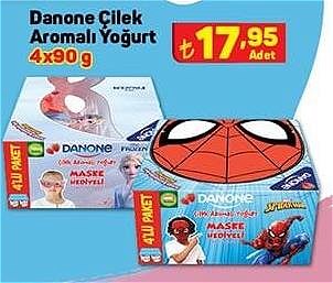 Danone Çilek Aromalı Yoğurt 4x90 g image