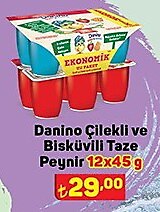 Danino Çilekli ve Bisküvili Taze Peynir 12x45 g image