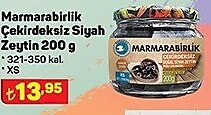 Marmarabirlik Çekirdeksiz Siyah Zeytin 200 g 321-350 kal XS image