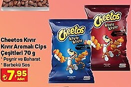 Cheetos Kıvır Kıvır Aromalı Cips Çeşitleri 70 g image