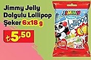 Jimmy Jelly Dolgulu Lollipop Şeker 6x18 g image