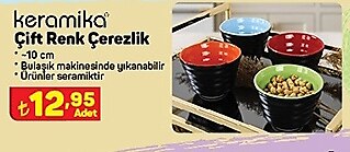 Keramika Çift Renk Çerezlik 10 cm image