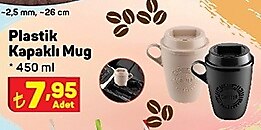 Plastik Kapaklı Mug 450 ml image