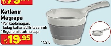 Katlanır Maşrapa 1,2 L image