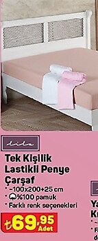 Lila Tek Kişilik Lastikli Penye Çarşaf image