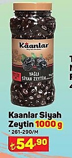 Kaanlar Siyah Zeytin 1000 g image