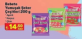 Bebeto Yumuşak Şeker Çeşitleri 200 g image