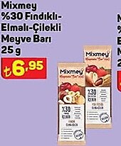 Mixmey %30 Fındık Elmalı-Çilekli Meyve Barı 25 g image