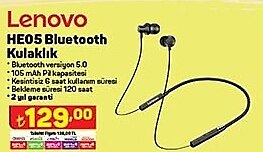 Lenovo HE05 Bluetooth Kulaklık image