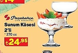 Paşabahçe Sunum Kasesi 2'li 270 cc image