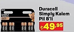 Duracell Simply Kalem Pil 8'li image