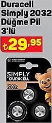 Duracell Simply 2032 Düğme Pil 3'lü image