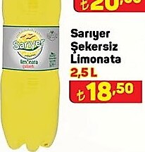 Sarıyer Şekersiz Limonata 2,5 L image