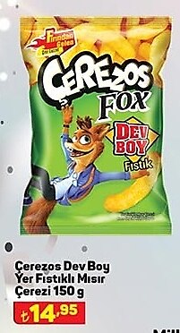 Çerezos Dev Boy Yer Fıstıklı Mısır Çerezi 150 g image