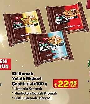 Eti Burçak Yulaflı Bisküvi Çeşitleri 4x100 g image