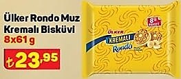 Ülker Rondo Muz Kremalı Bisküvi 8x61 g image