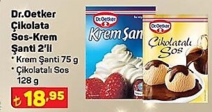 Dr. Oetker Çikolata Sos - Krem Şanti 2'li image